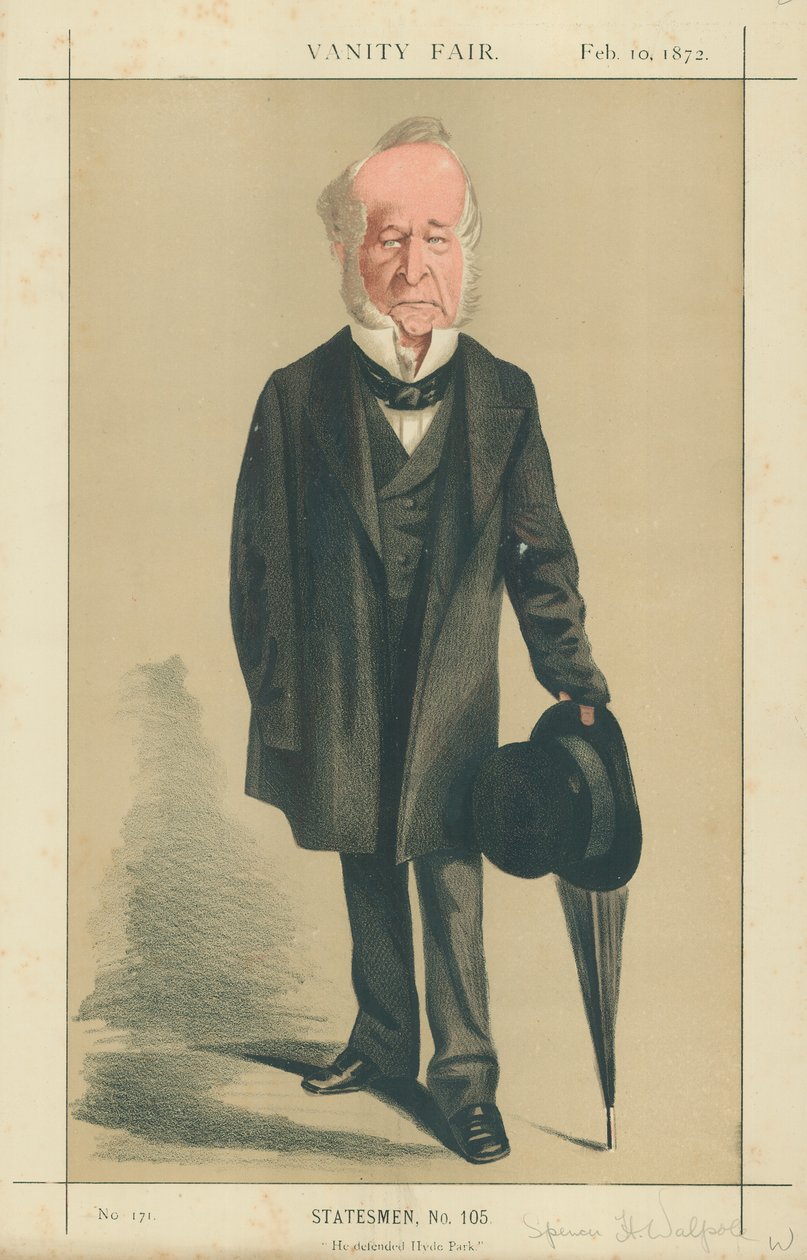 Il Right Hon Spencer Horatio Walpole, difese Hyde Park da Adriano Cecioni