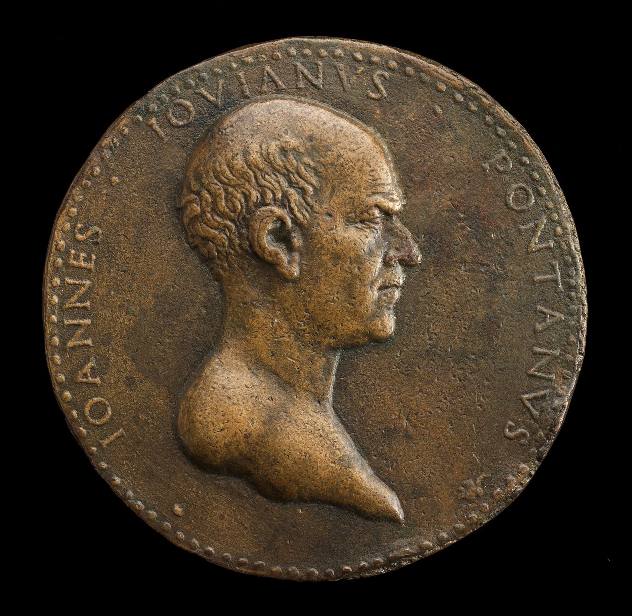 Giovanni Gioviano Pontano, 1426-1503, Poeta [recto], 1488 o dopo da Adriano Fiorentino