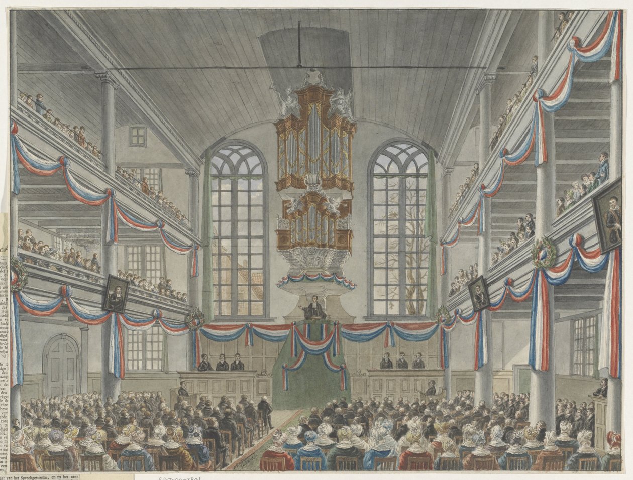 Celebrazione del bicentenario del Seminario dei Rimostranti, 1834 da Adrianus Gerardus van Schoone