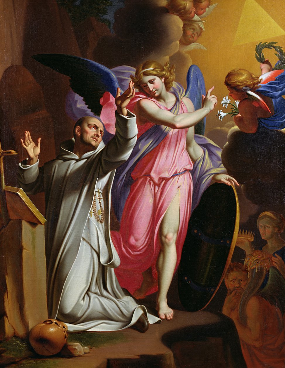 San Bruno in preghiera, 1671 da Adrien Sacquespee