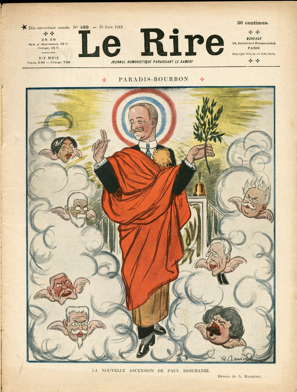 Copertina di Le Lire, Satirico a colori da Adrien Barrere