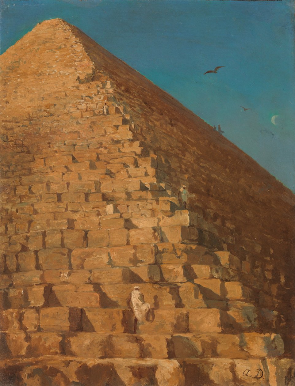 La Grande Piramide, Giza da Adrien Dauzats