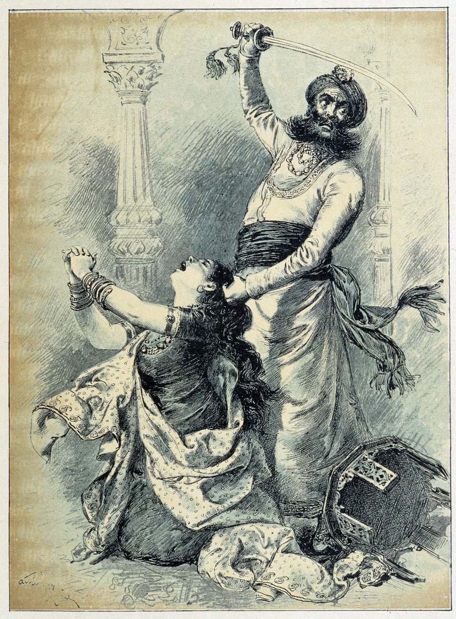 Barbablù - in Les Contes de Fées di Charles Perrault, illustrazioni di Adrien Marie da Adrien Emmanuel Marie