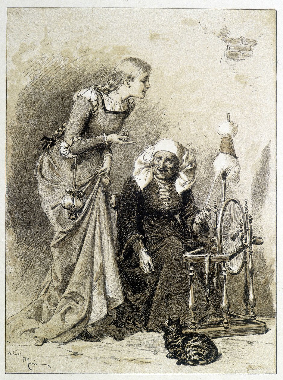 La Bella Addormentata - in "Le fiabe" di Charles Perrault, illustrazioni di Adrien Marie da Adrien Emmanuel Marie