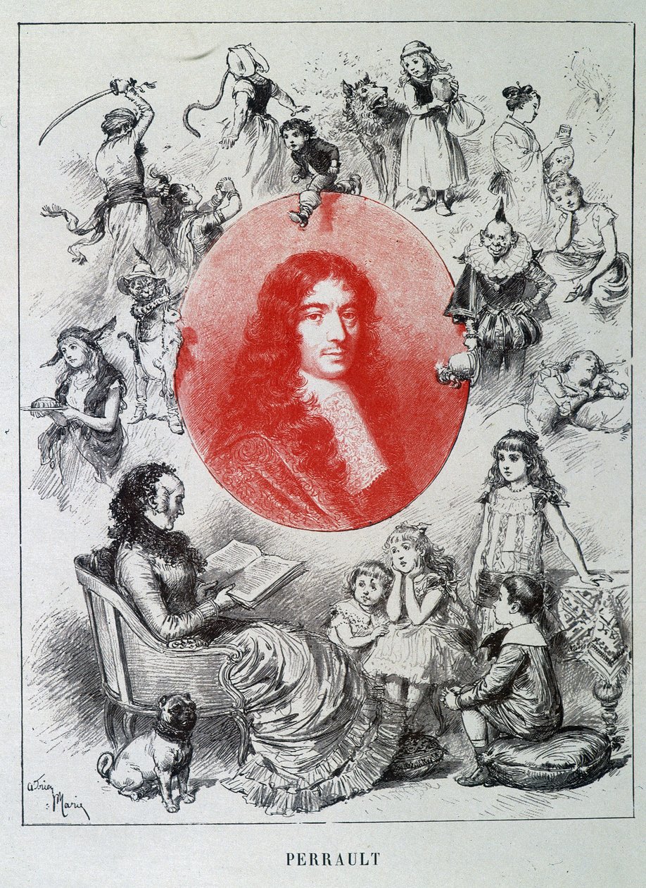 Ritratto di Charles Perrault - in "Le Fiabe" di Charles Perrault, illustrazioni di Adrien Marie da Adrien Emmanuel Marie