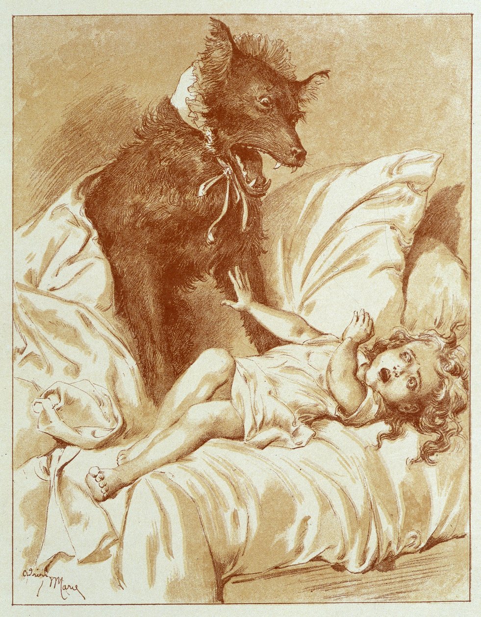 Cappuccetto Rosso - in "Le Fiabe" di Charles Perrault, illustrazioni di Adrien Marie da Adrien Emmanuel Marie