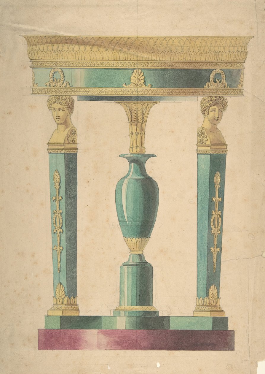 Progetto per un tavolo da Adrien Louis Marie Cavelier.