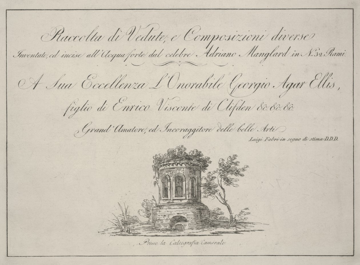 Pagina del titolo da Adrien Manglard