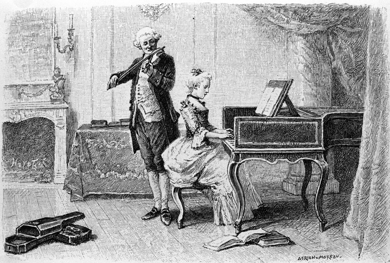 Incisione di Adrien Moreau (1843-1906) che illustra 