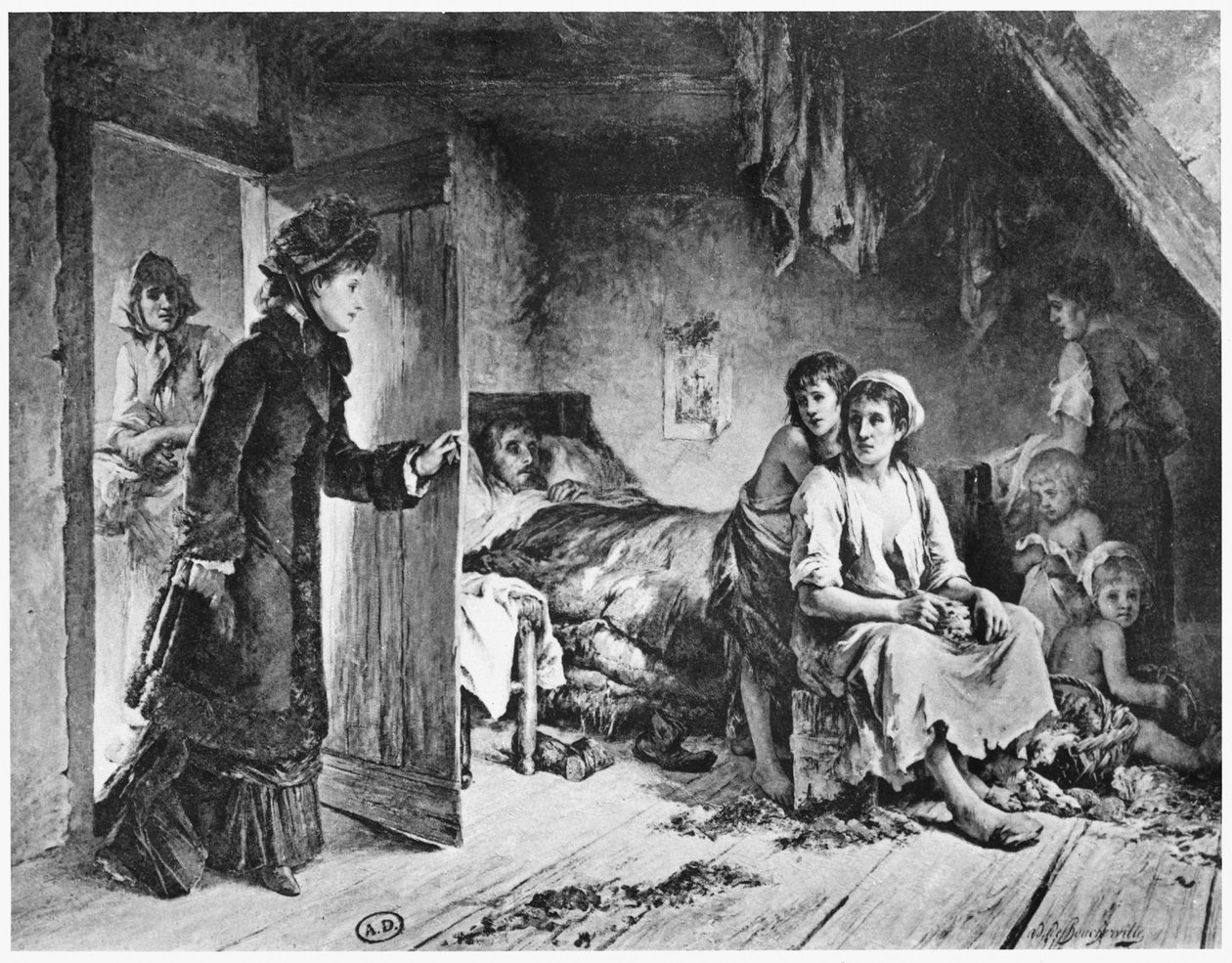 Alla casa dei poveri, c.1880 da Adrien de Boucherville