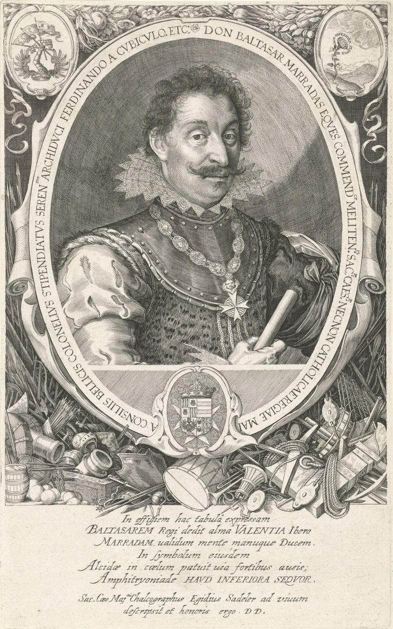 Ritratto di Baltasar Marradas da Aegidius Sadeler or Saedeler