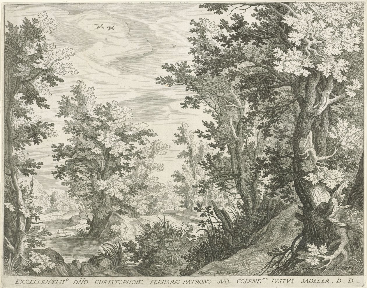 Paesaggio boschivo da Egidius  Sadeler (II)