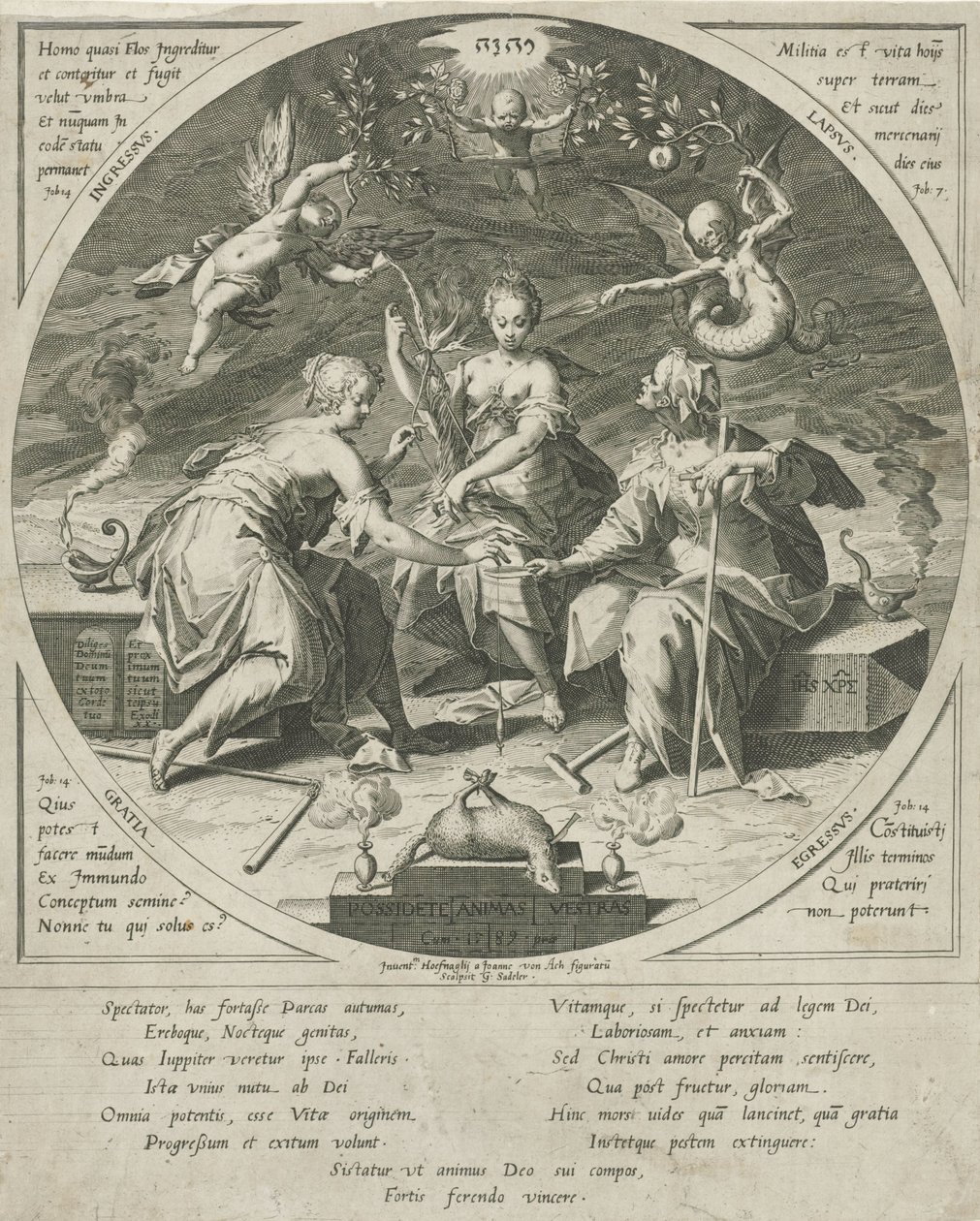 De drie schikgodinnen da Egidius  Sadeler (II)
