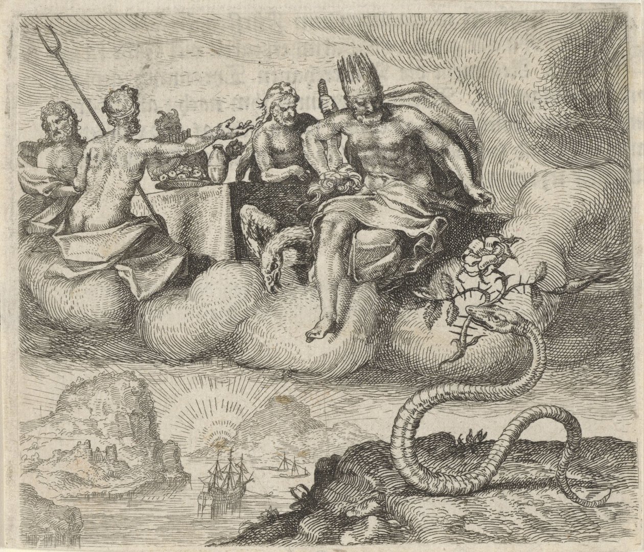 Favola di Giove e il serpente da Egidius  Sadeler (II)