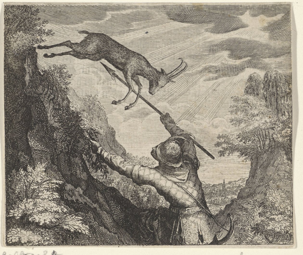 Favola del camoscio e del cacciatore da Egidius  Sadeler (II)