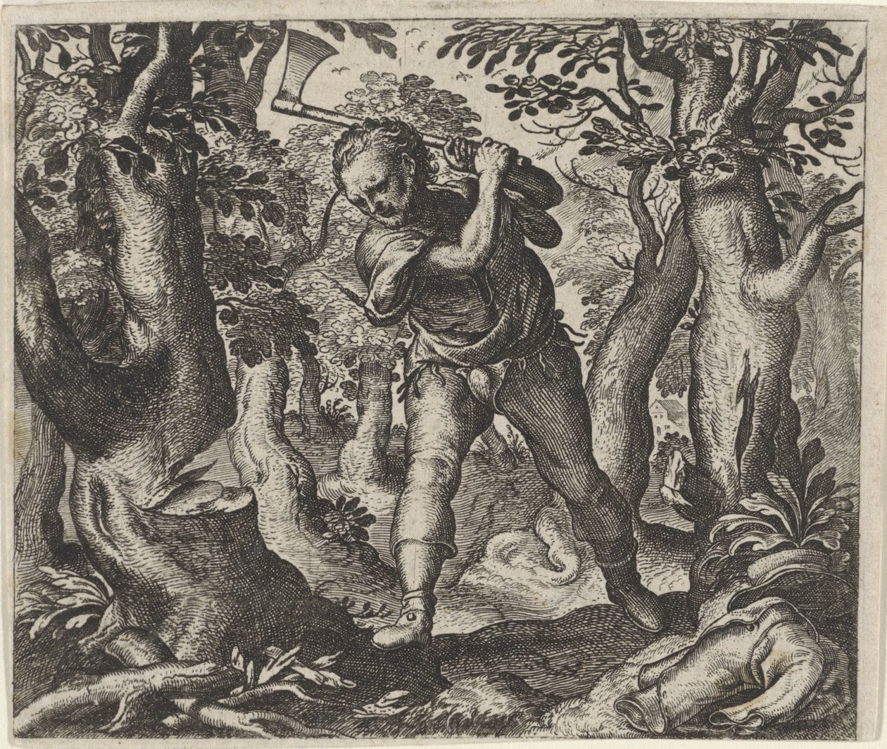 Favola del boscaiolo e della foresta da Egidius  Sadeler (II)