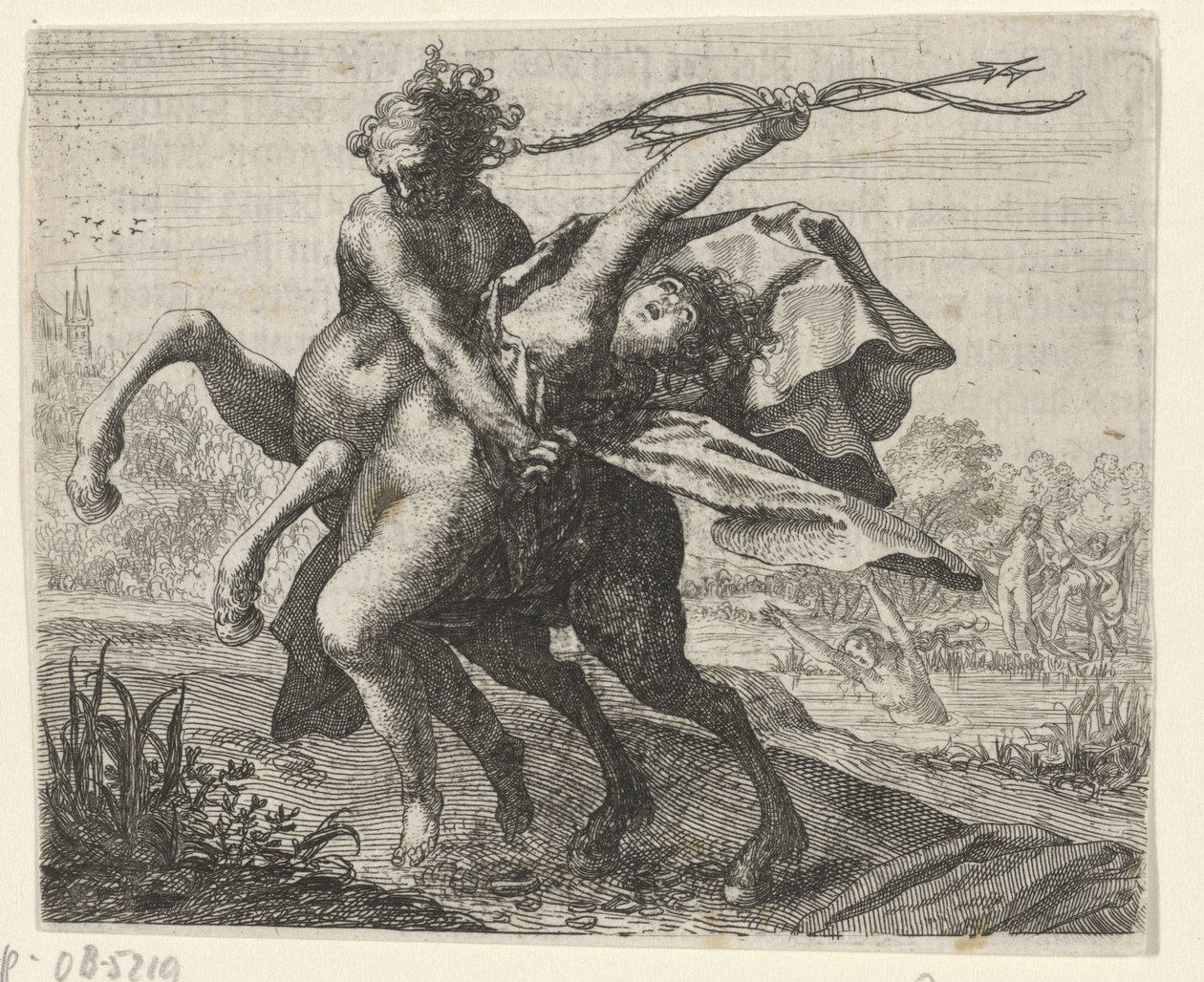Favola del rapimento di una donna da parte di un centauro da Egidius  Sadeler (II)