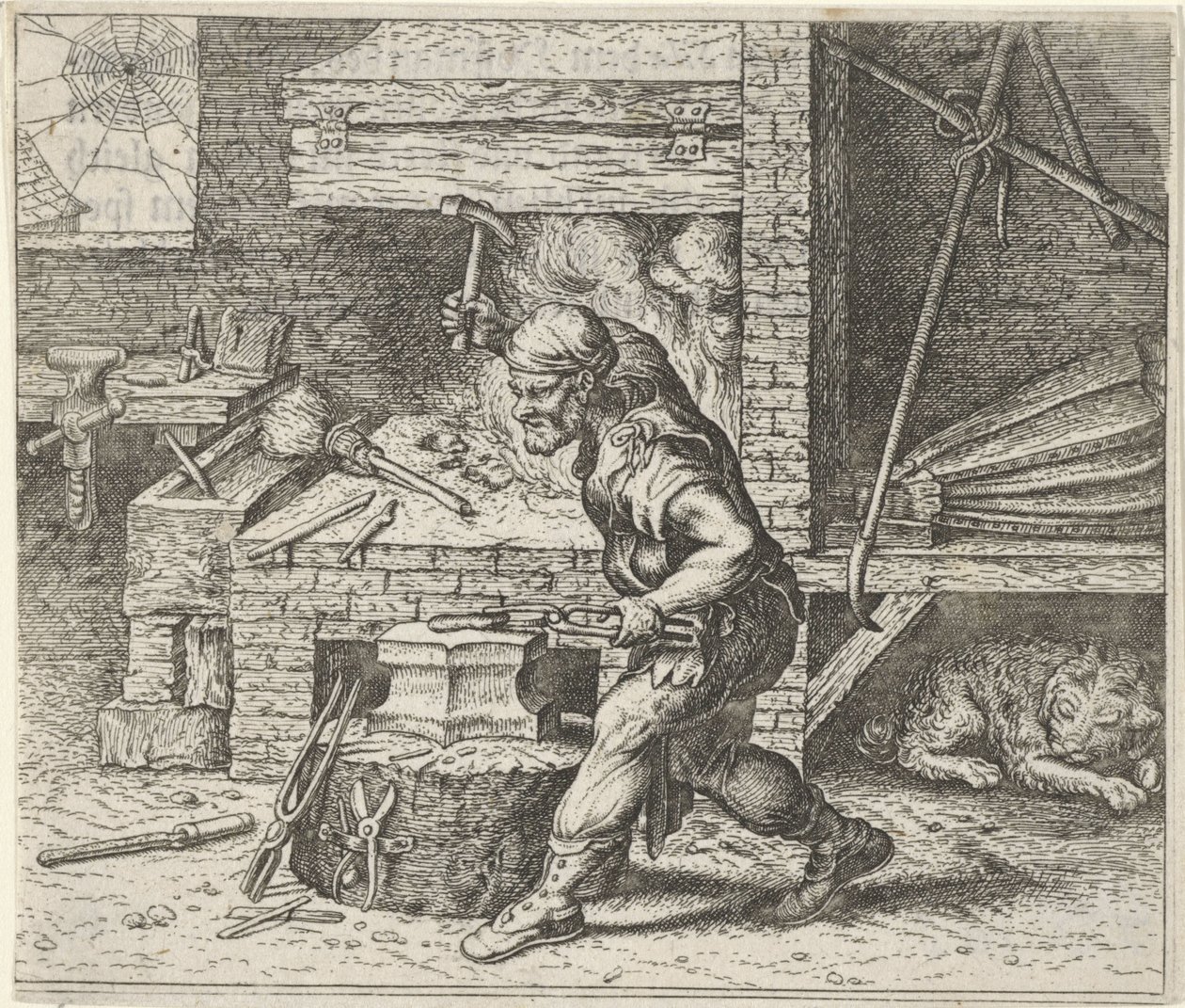 Favola del fabbro e del cane da Egidius  Sadeler (II)