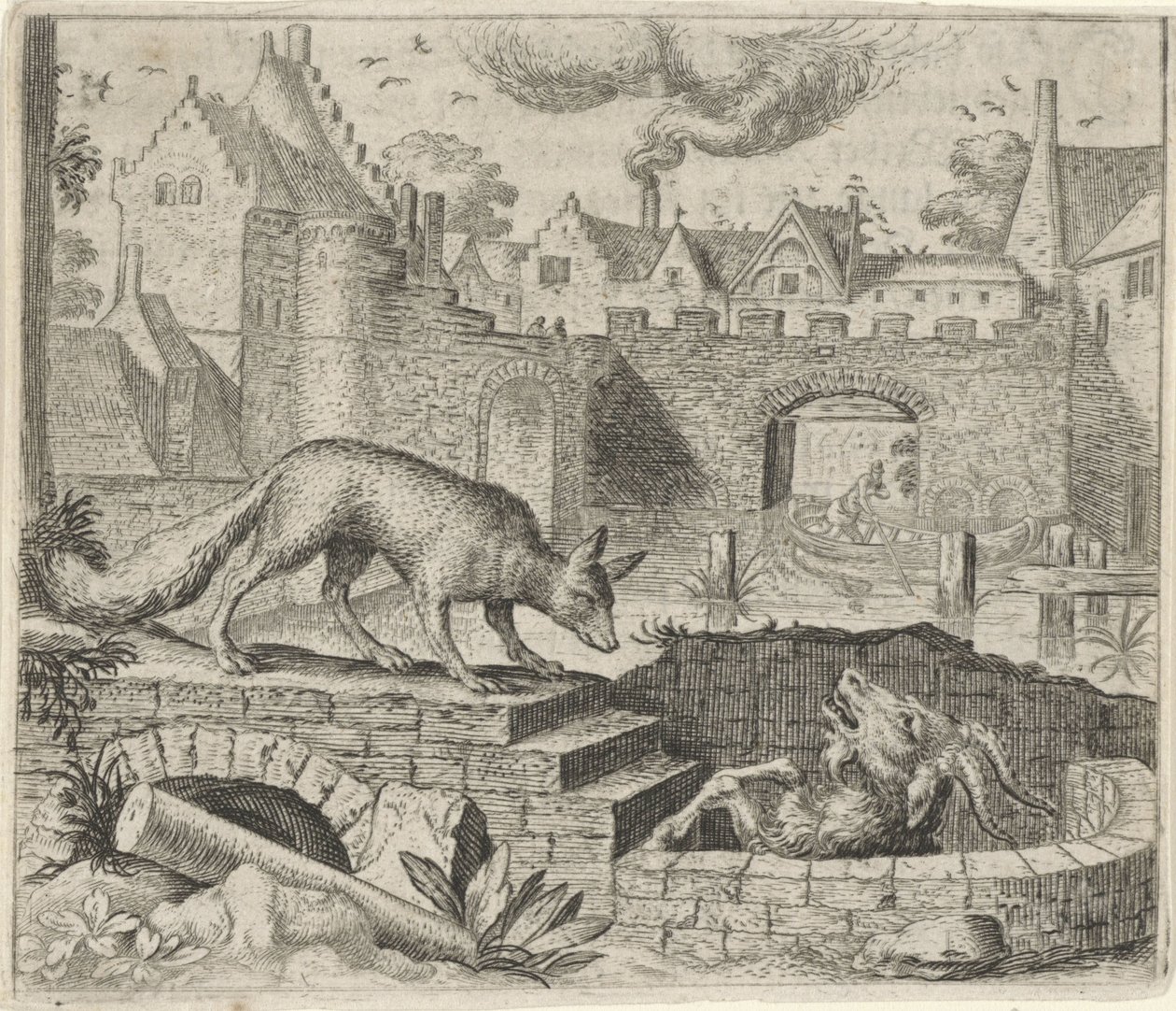 Favola della volpe e della capra da Egidius  Sadeler (II)
