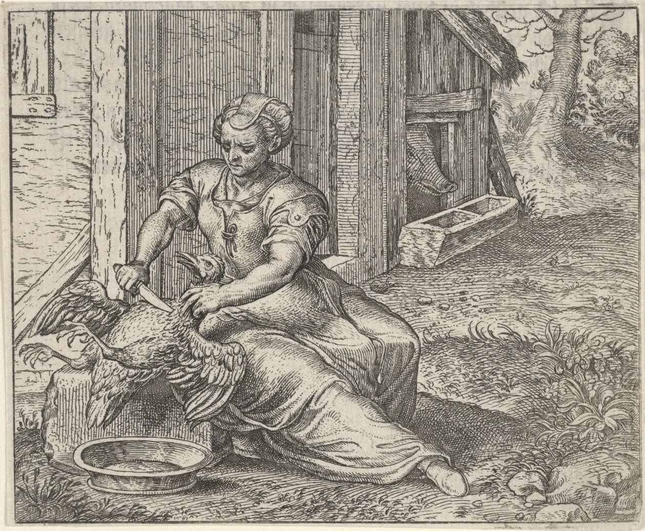 Favola della donna e della gallina da Egidius  Sadeler (II)