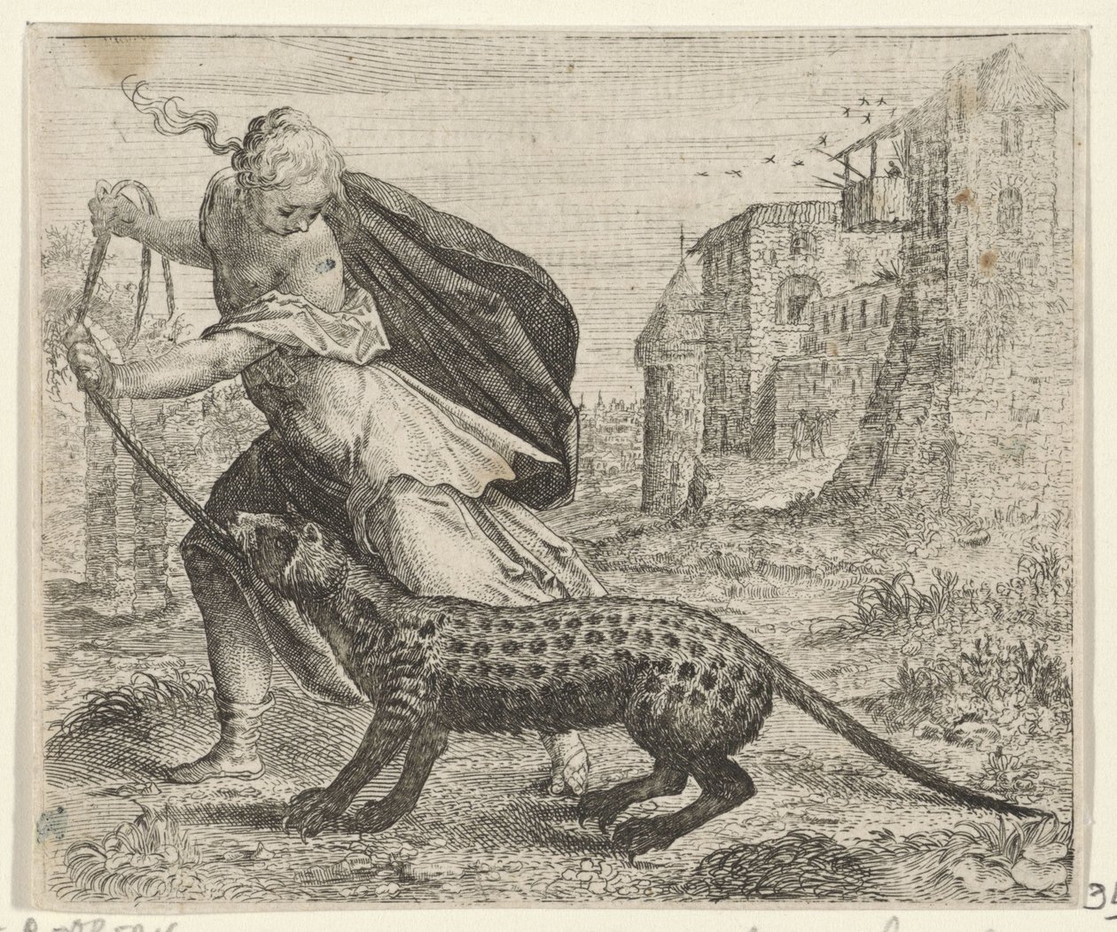 Favola della donna con una zibetto da Egidius  Sadeler (II)