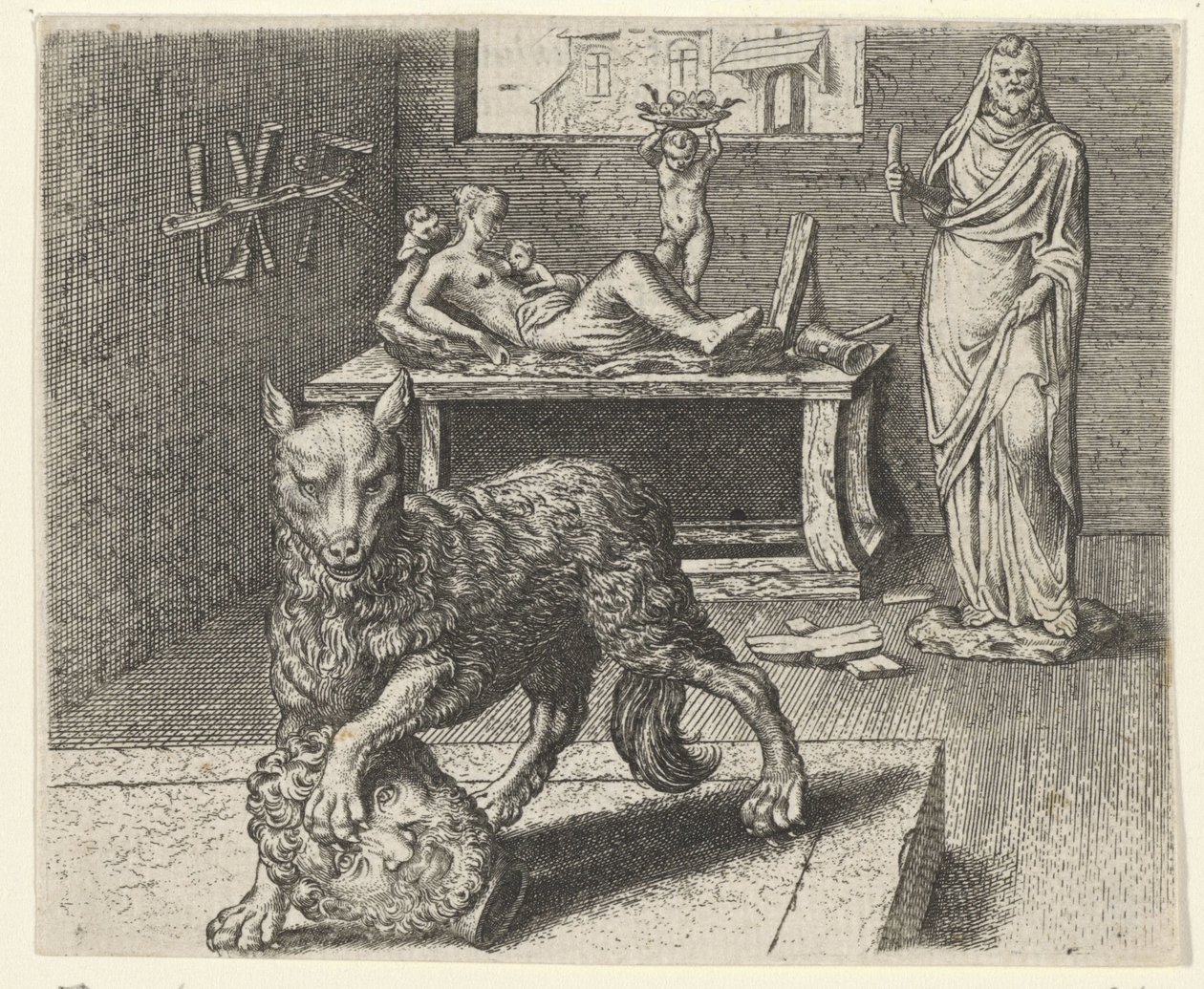 Favola del lupo e della statua da Egidius  Sadeler (II)