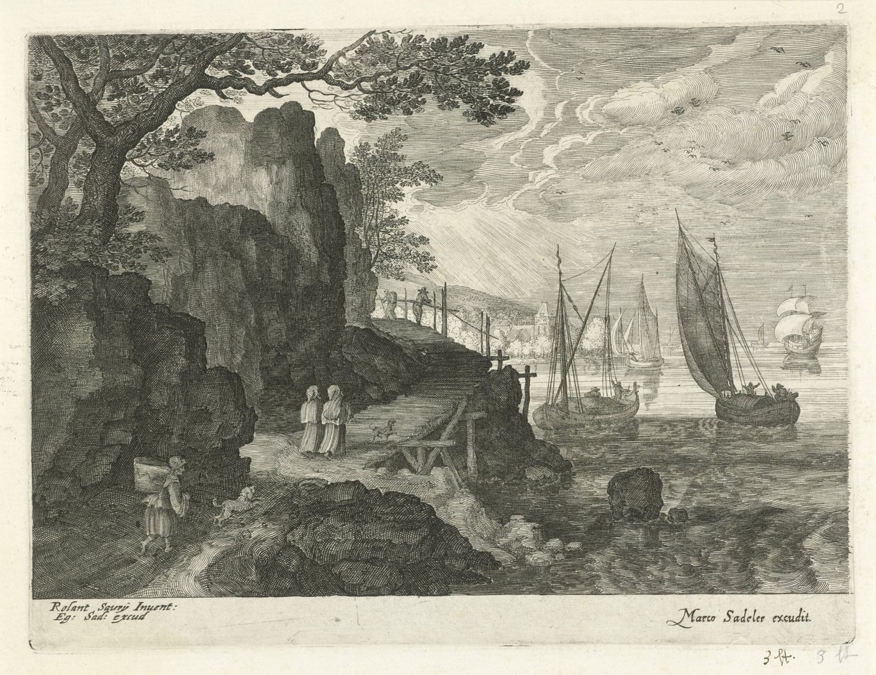 Vista di un porto da Egidius  Sadeler (II)