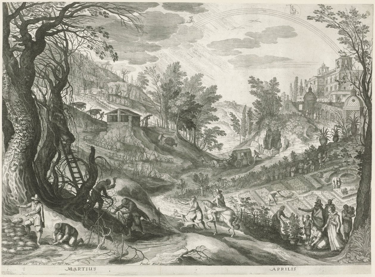 Marzo e aprile da Egidius  Sadeler (II)