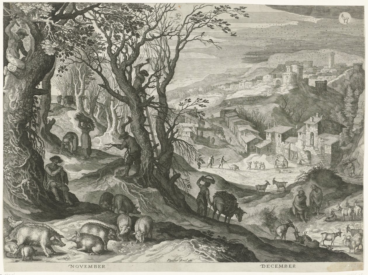 Novembre e dicembre da Egidius  Sadeler (II)