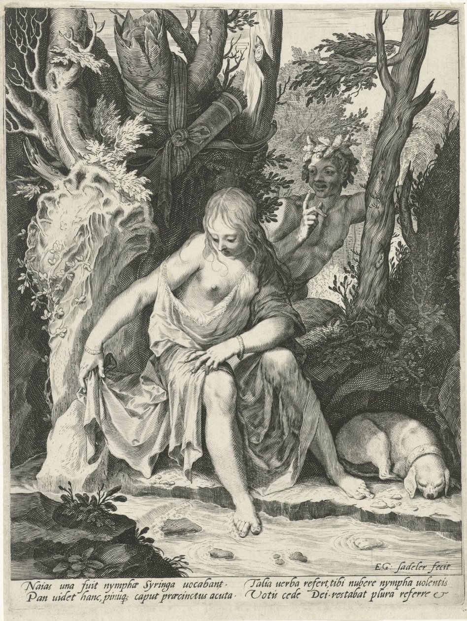 Pan spia la ninfa Siringa da Egidius  Sadeler (II)
