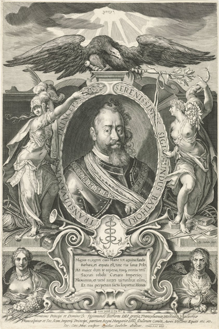 Ritratto di Sigismund Báthory, principe di Transilvania da Egidius  Sadeler (II)