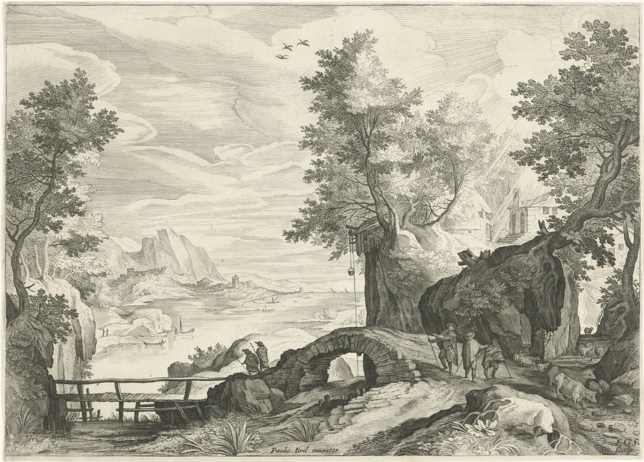 Paesaggio fluviale da Egidius  Sadeler (II)