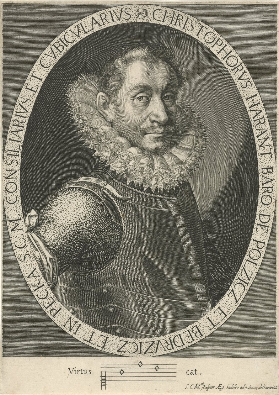 Ritratto del compositore Krystof Harant 1564-1621, ca. 1600 da Aegidius Sadeler or Saedeler