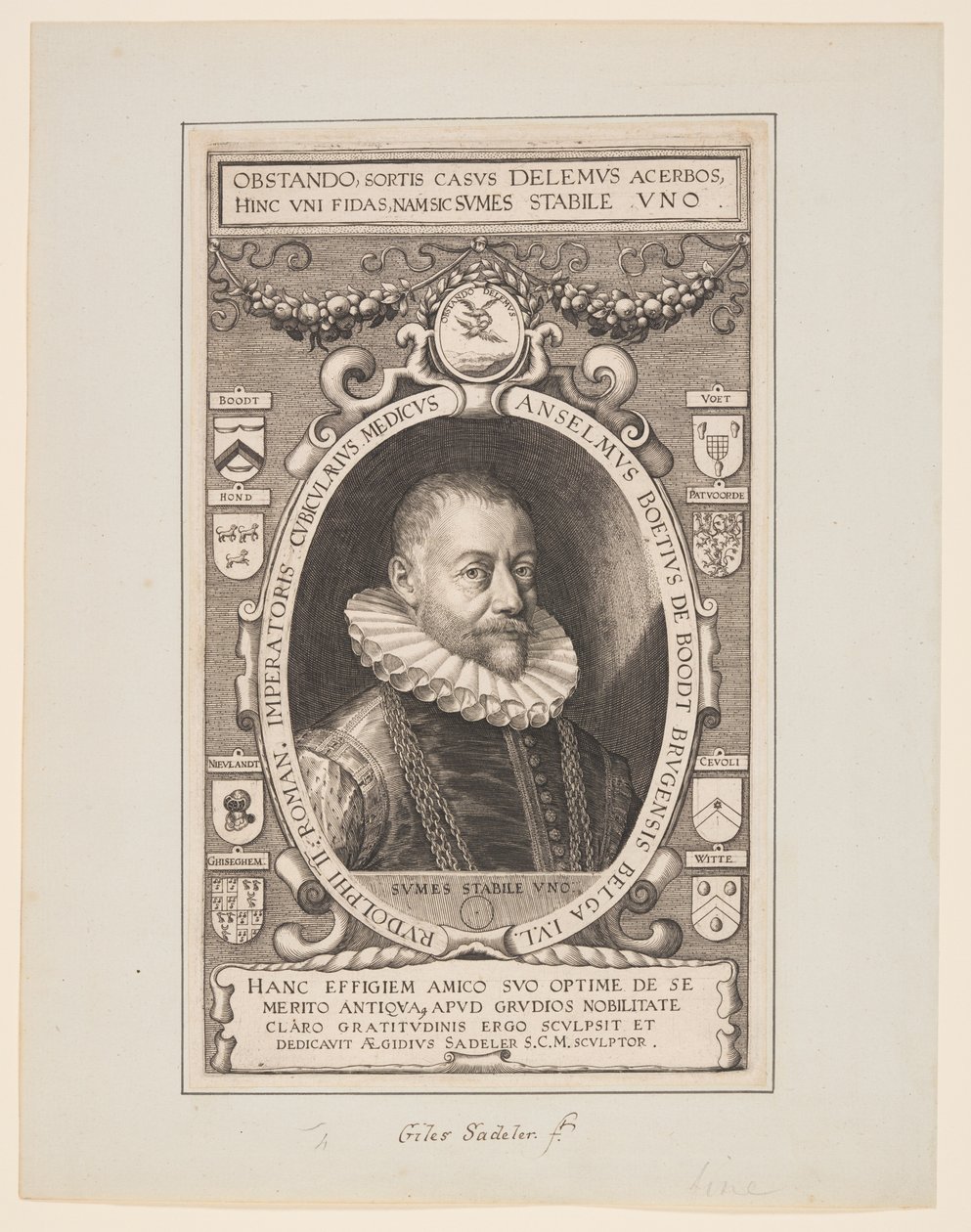Anselm Boethius de Boodt, medico di Rodolfo II da Aegidius Sadeler II
