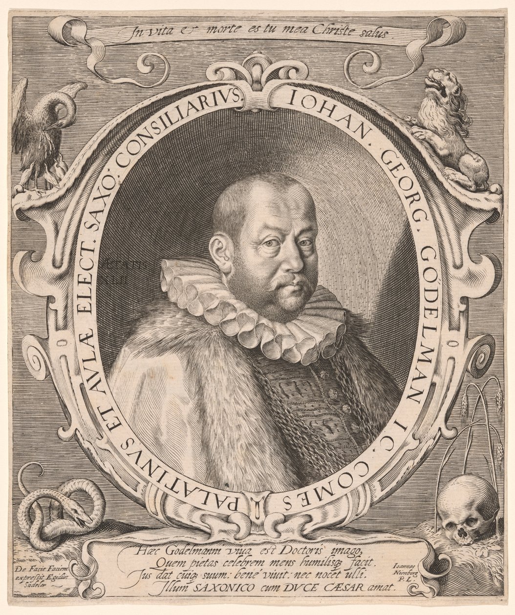 Johann Georg von Gödelmann, professore di diritto, diplomatico da Aegidius Sadeler II
