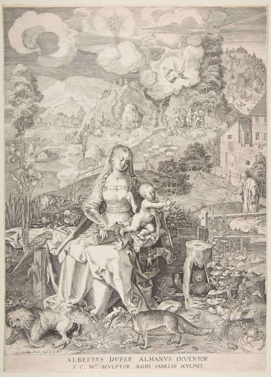Vergine e Bambino in un paesaggio, ca. 1597 da Aegidius Sadeler II
