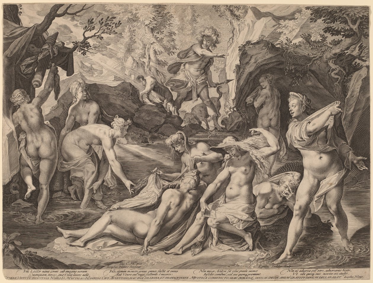 Diana sorpresa da Atteone da Aegidius Sadeler II after Joseph Heintz the Elder