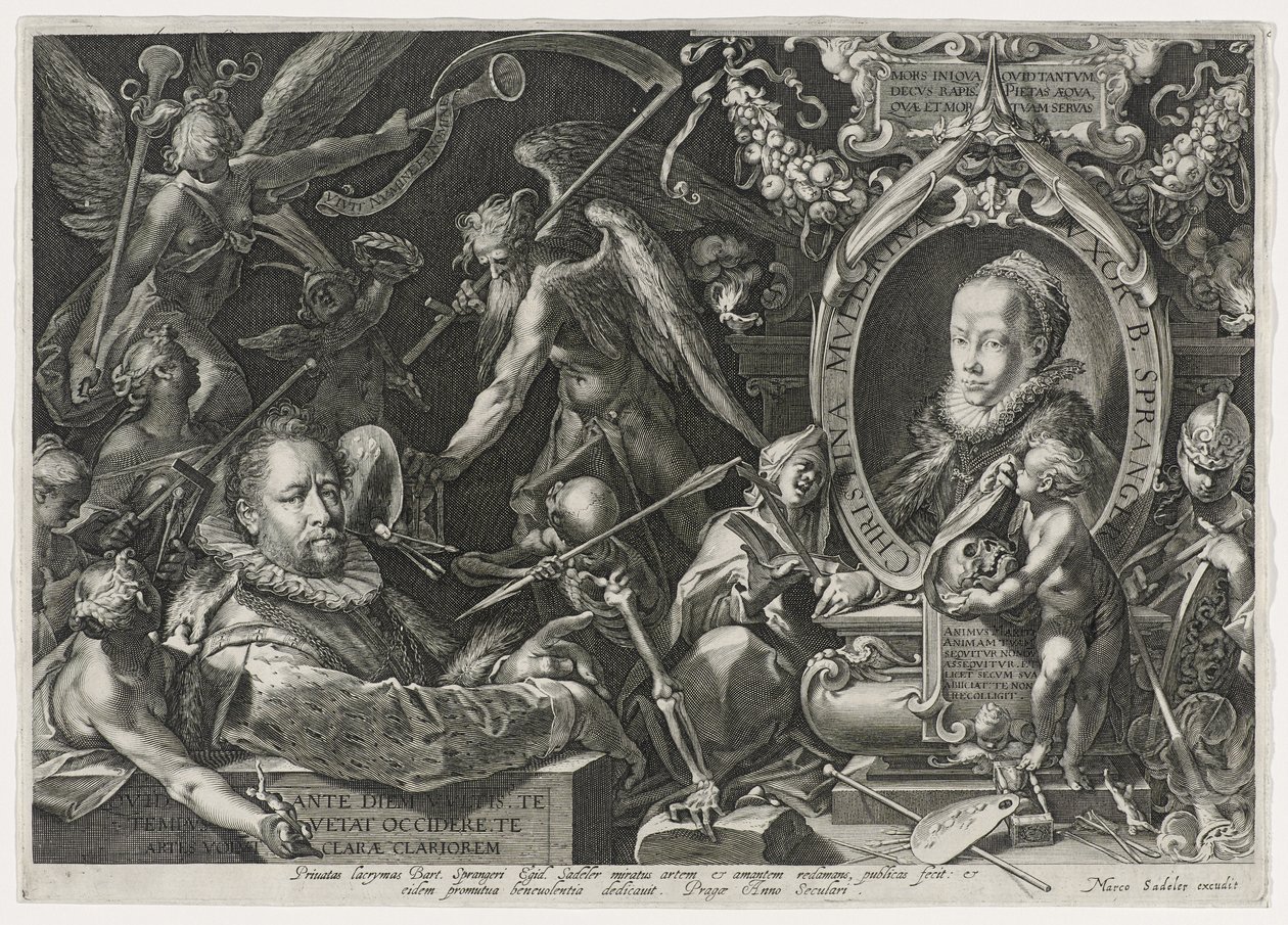 Bartholomaeus Spranger e sua moglie, Christina Muller, 1600 da Aegidius Sadeler or Saedeler
