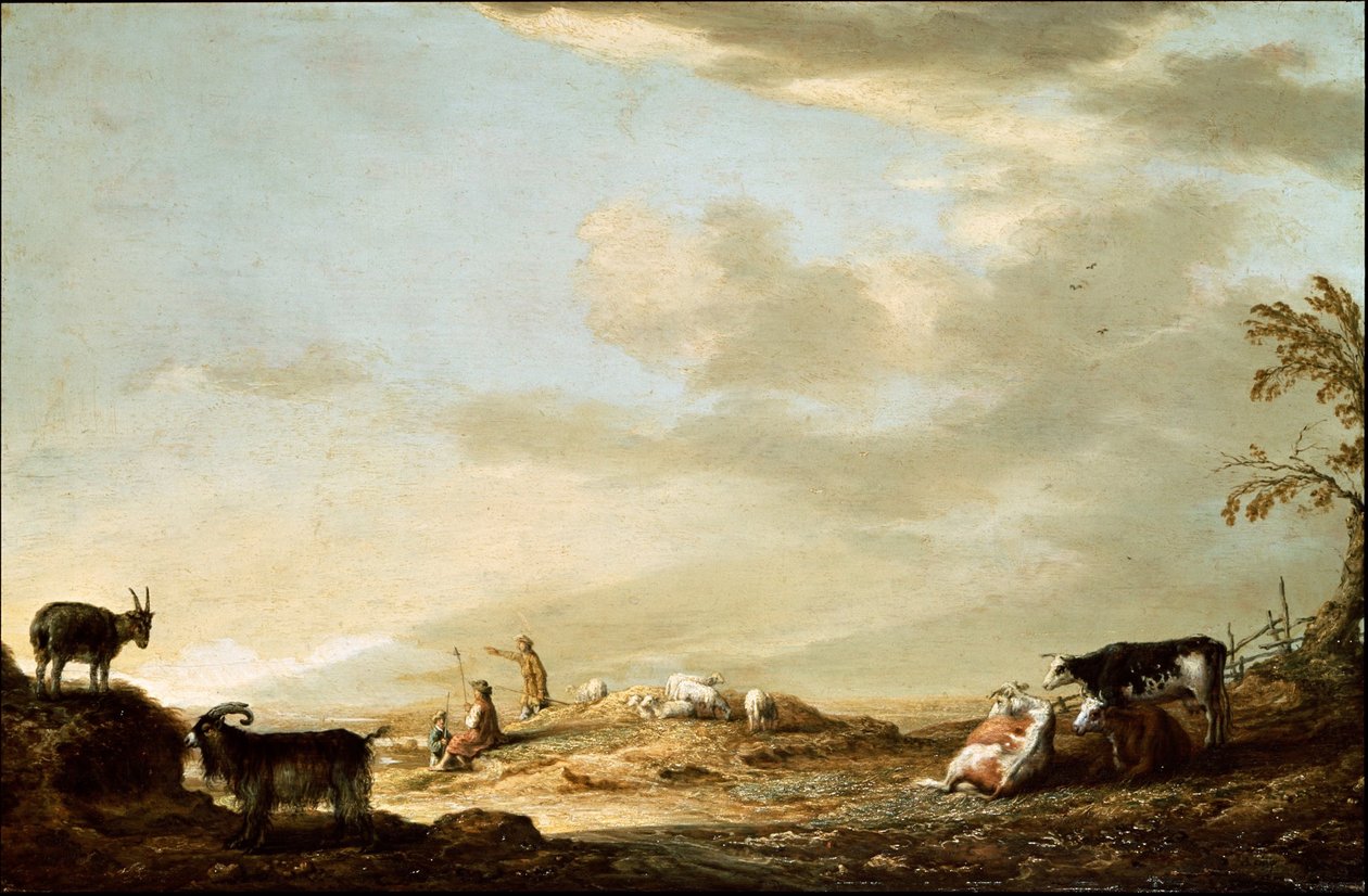Paesaggio con bovini e figure da Aelbert Cuyp
