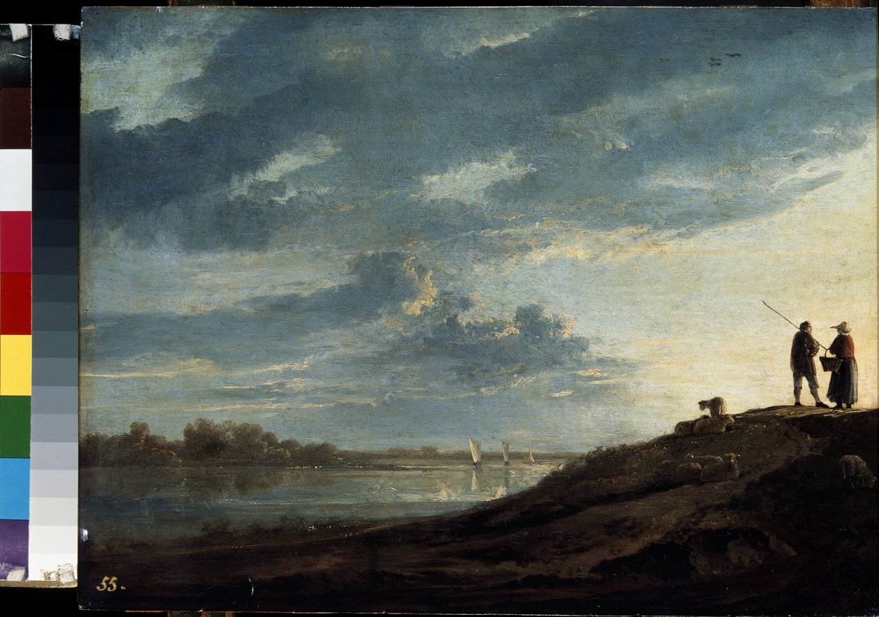 Tramonto su un fiume da Aelbert Cuyp