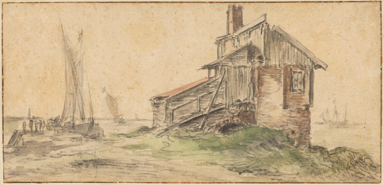 Un edificio sul lungomare da Aelbert Cuyp