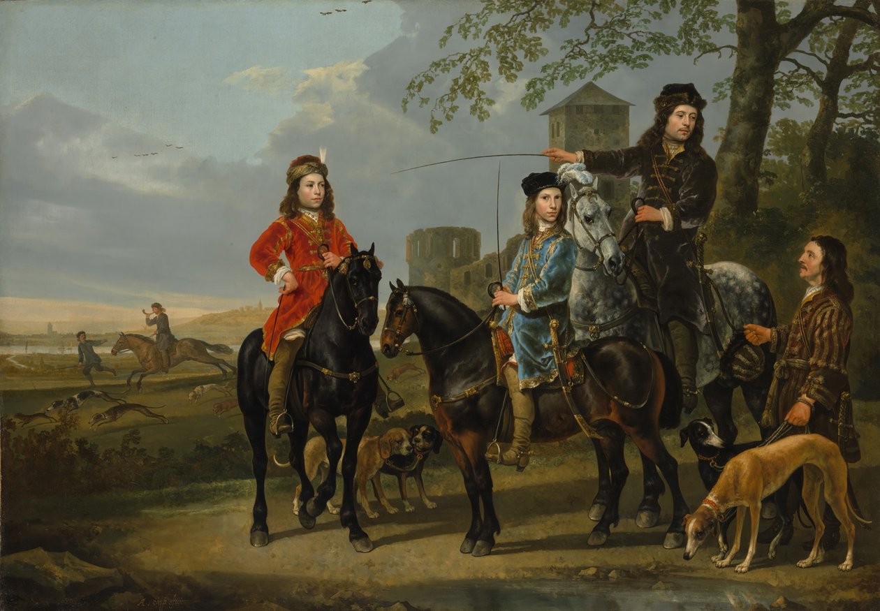 Ritratto equestre di Cornelis e Michiel Pompe van Meerdervoort da Aelbert Cuyp