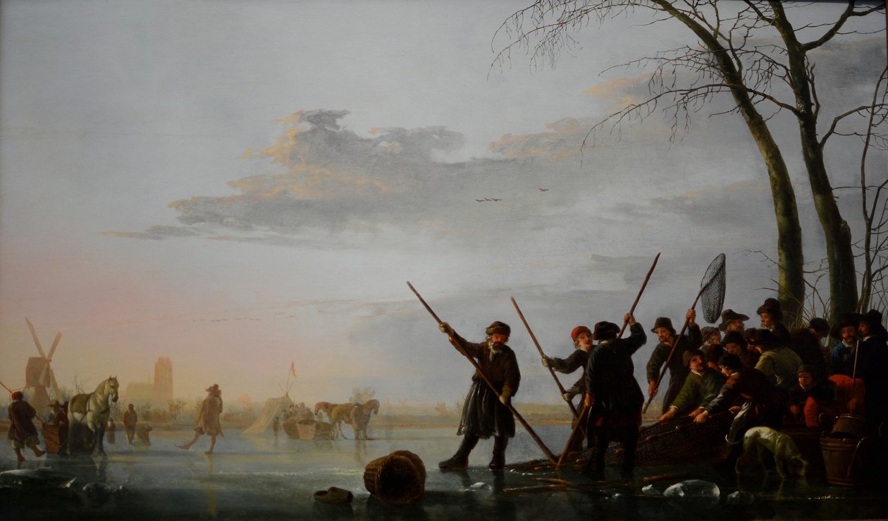 Pesca sotto il ghiaccio da Aelbert Cuyp