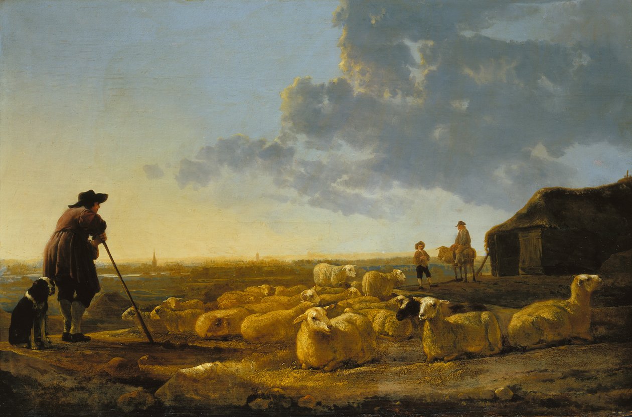 Gregge di pecore al pascolo da Aelbert Cuyp