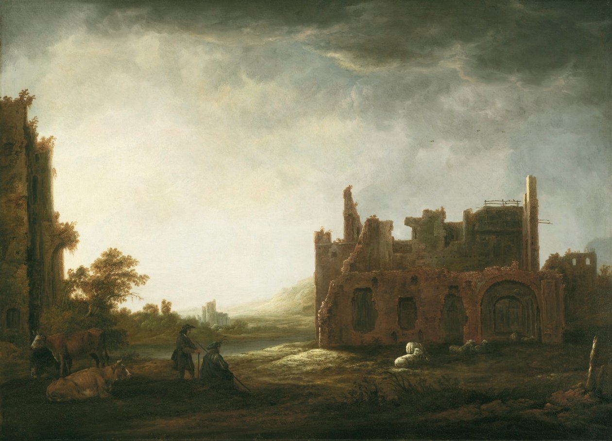 Paesaggio con le rovine dell