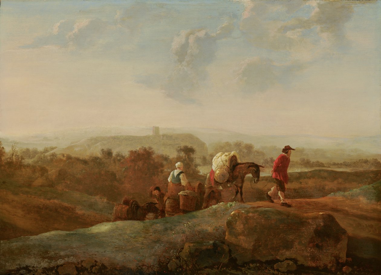 Contadini migranti in un paesaggio meridionale da Aelbert Cuyp