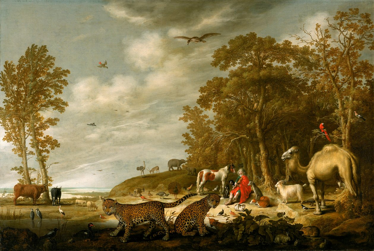 Orfeo che suona per gli animali da Aelbert Cuyp