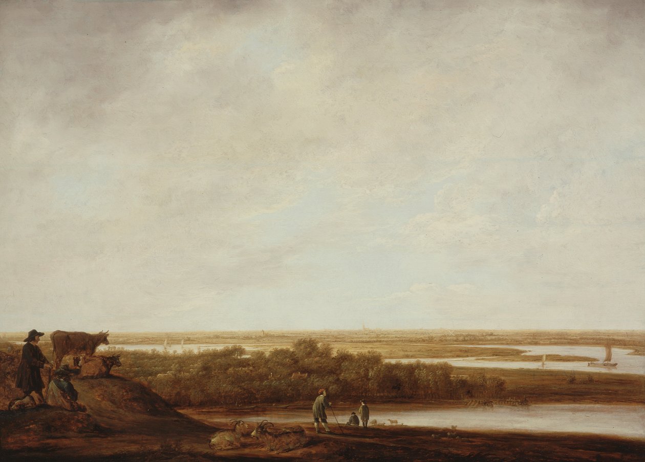 Paesaggio panoramico con pastori da Aelbert Cuyp