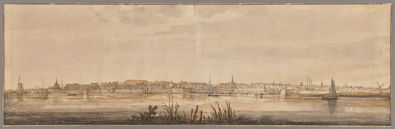 Veduta panoramica di Dordrecht e del fiume Maas da Aelbert Cuyp