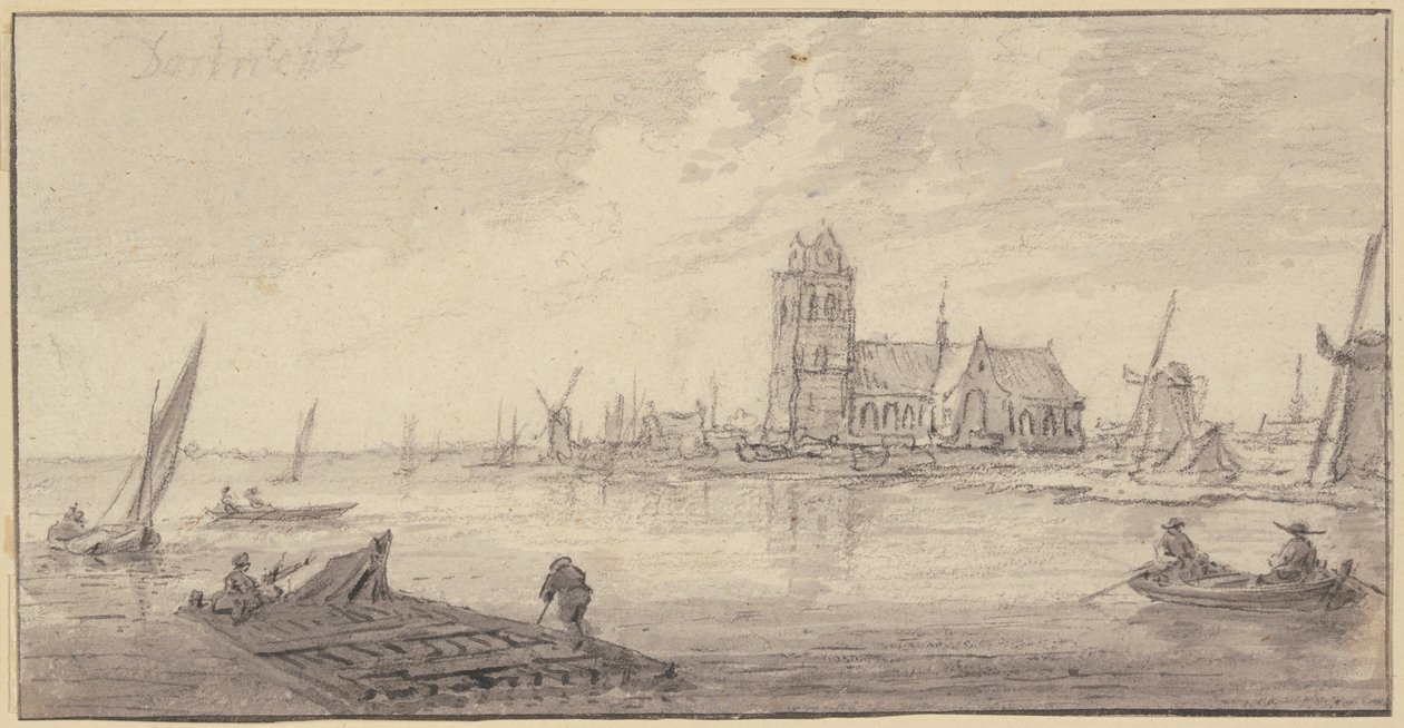 Zattere di legname al largo di Dordrecht da Aelbert Cuyp